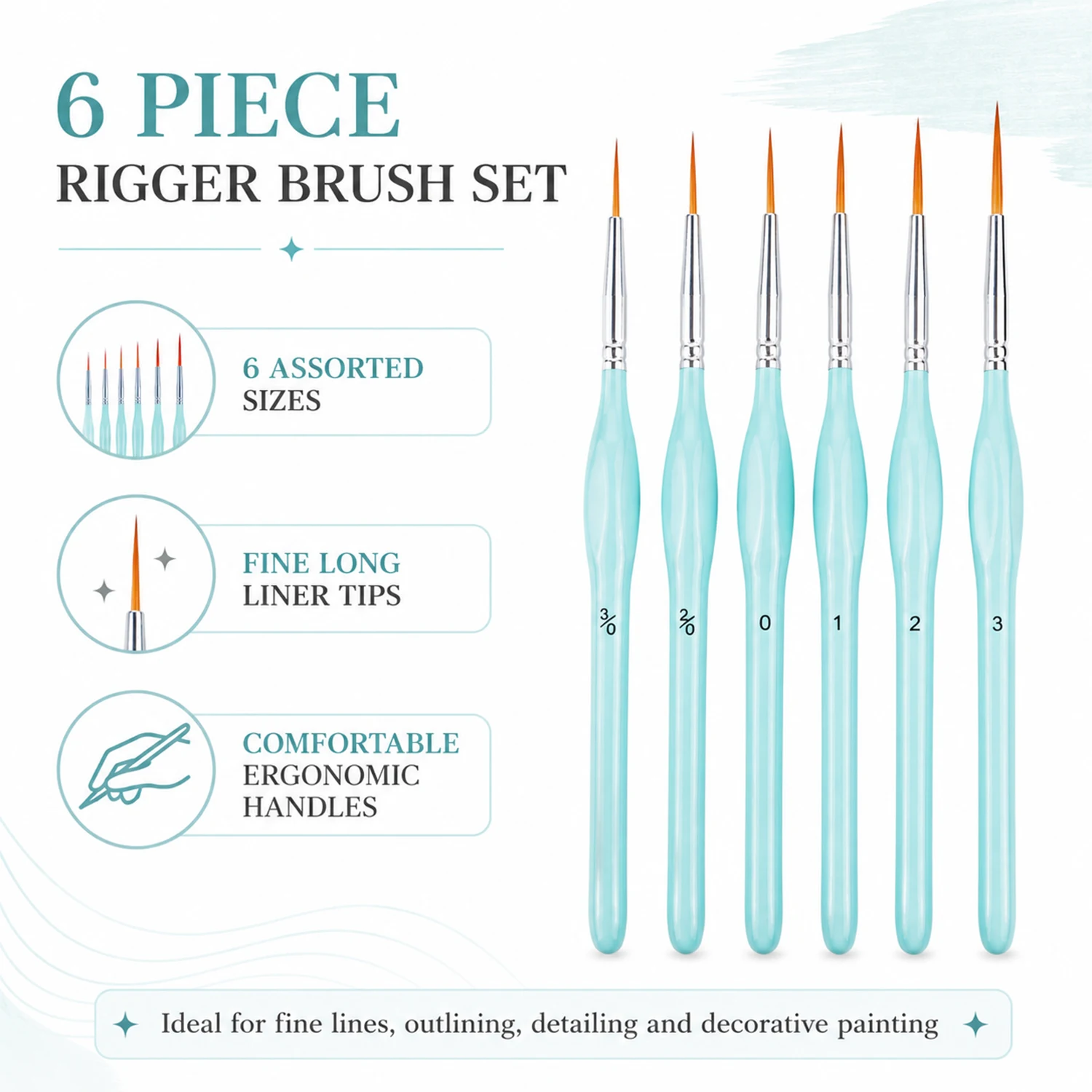 Ensemble de 6 pinceaux de pein - Detailing Brush Set avis et prix